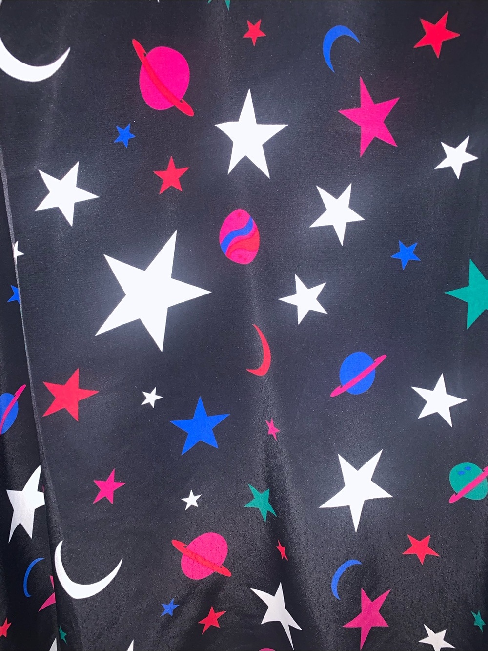ModCloth Black Star & Planet Print Long Sleeve Blouse - Picture 4 of 6